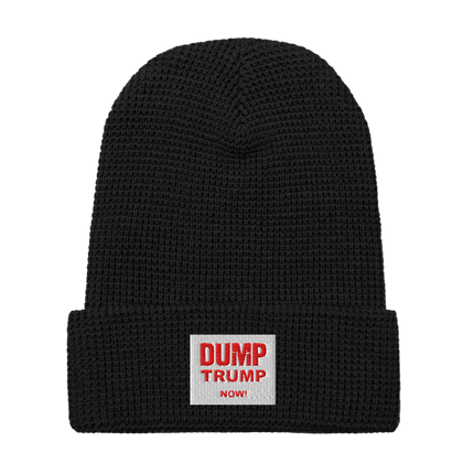 "DUMP TRUMP NOW!" Gorro de punto tipo gofre