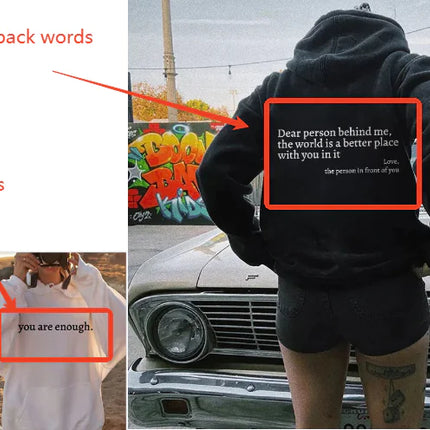 Dear Person Behind Me, Hoodie