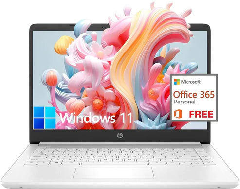 <strong>Portátil HP Slim blanco de 14 pulgadas - Intel, 8 GB de RAM, 192 GB de almacenamiento, $339</strong>