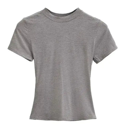 Solid Color Basic Style T-shirt